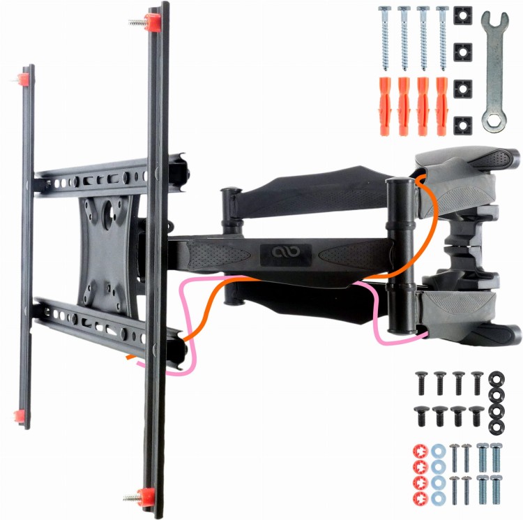 Uchwyt ścienny regulowany z kompletem śrub i kołków rozporowych