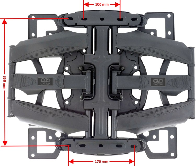 Rozstaw otworów montażowych do ściany